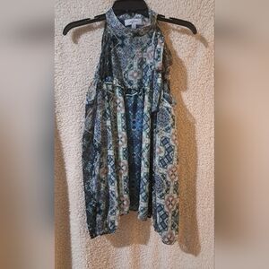 BUNDLE AND SAVE!  Libby Edelman Patterned Cold Shoulder Top -